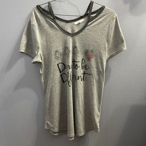 Maurice’s grey off the shoulder medium t